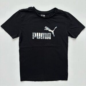 Puma Boys Black Logo T-Shirt Size XL 18-20